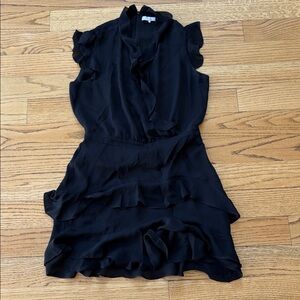 Parker Black Ruffle Mini Dress